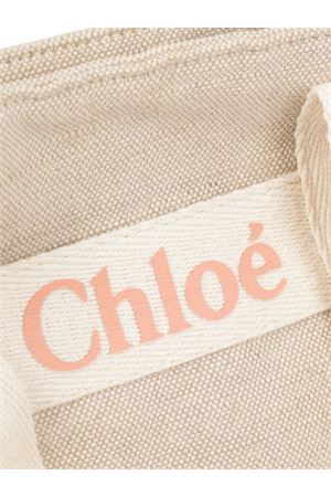 Borsa a spalla in pelle di vitello beige CHLOE' KIDS | C20424Z40